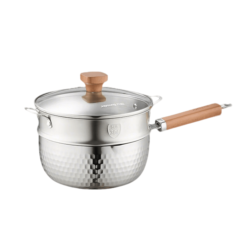 Joyoung Snow Pan Baby Food Pot Small Milk Pot 316L Stainless Steel Non-Stick Pan Breakfast Noodle Pot Steamer Soup Pot