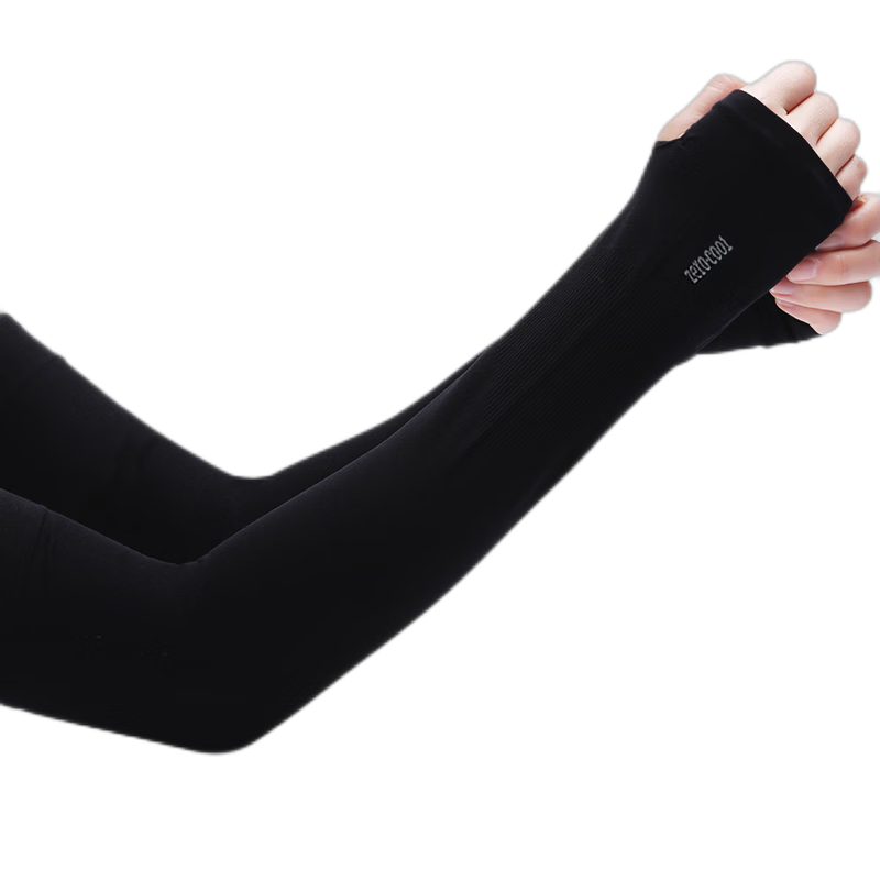Bejirog Men's Ice Silk Cooling Sleeves Women's Sun Protection Thin Arm Sleeves Gloves Outdoor Driving Cycling Hand Protection Arm Guards
