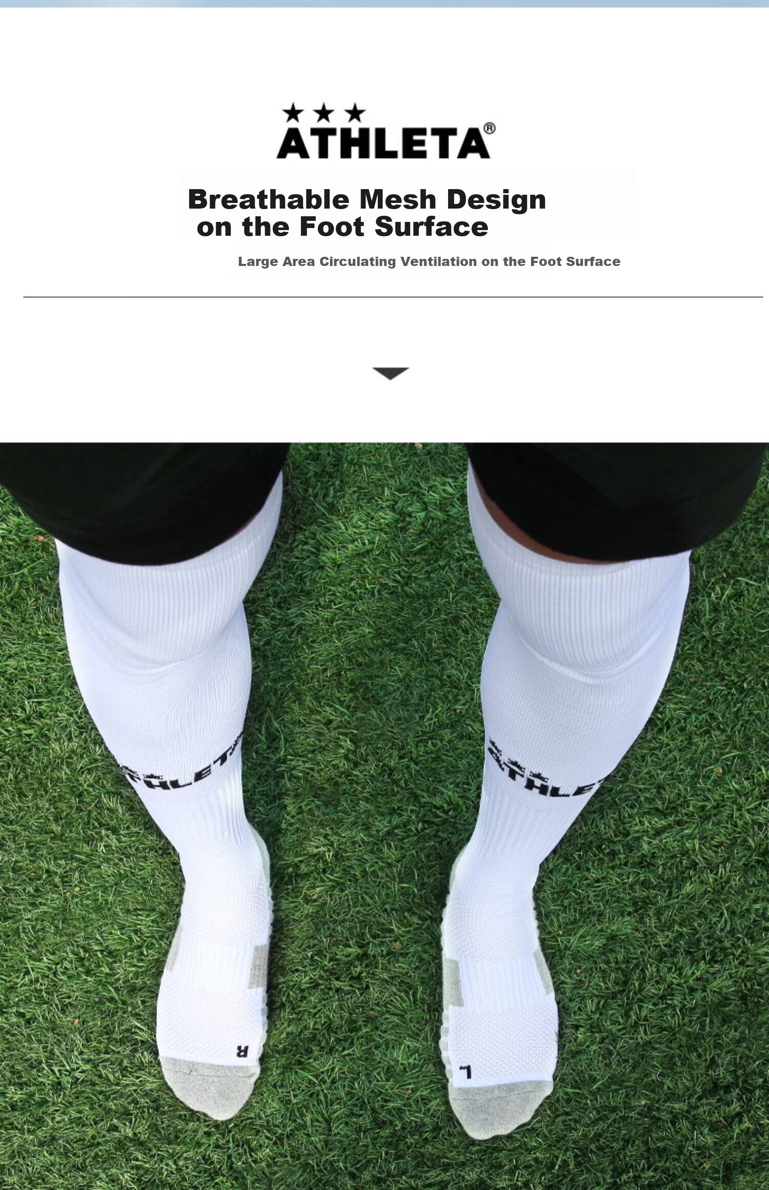 ATHLETA Soccer Socks, Knee-High Non-Slip Football Socks for Men And Women, Leg Guards, Adult Socks with Terry Bottoms, Breathable Sports Socks 4