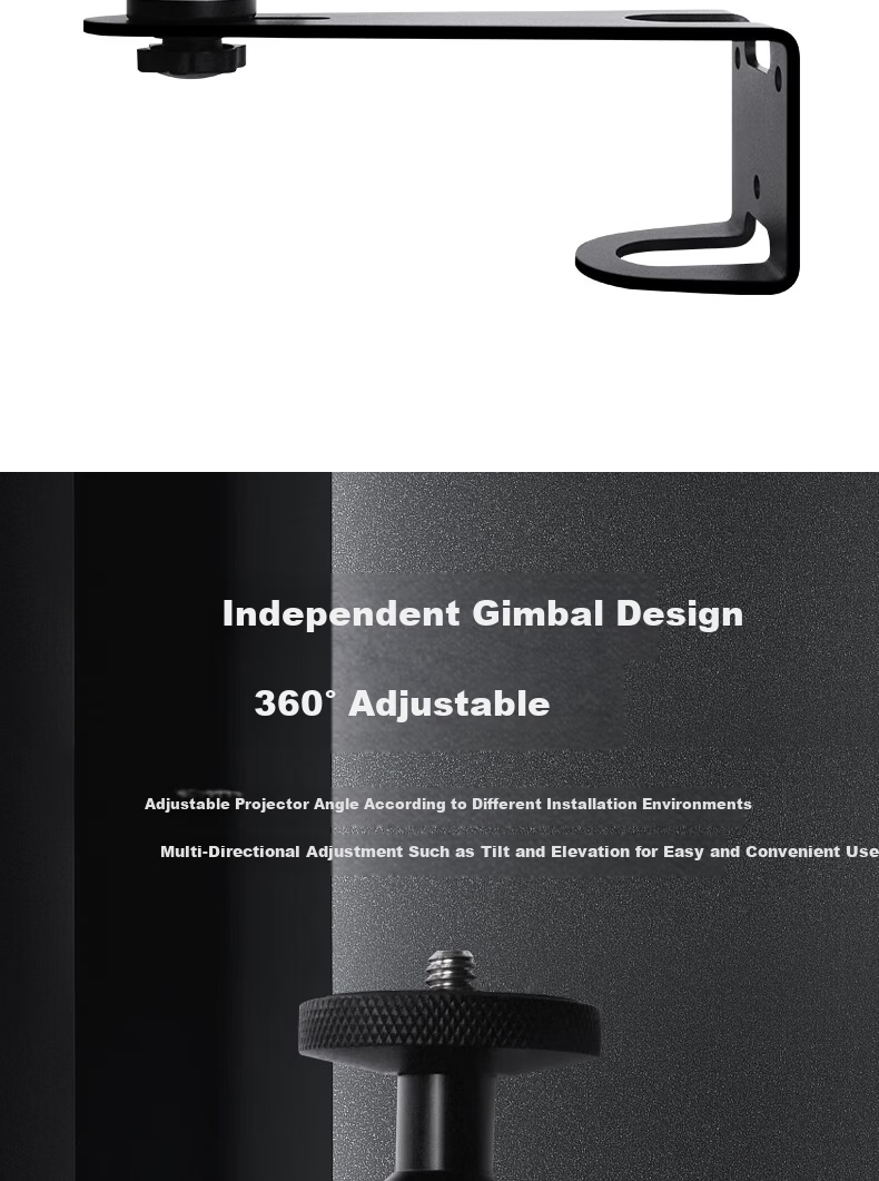 JINGMI Projector Mount W01 Side Wall Bracket Bedside Support Compatible with Single-Hole Mini Projectors for XGIMI, JmGO, Dangbei, Xiaomi, etc. 5