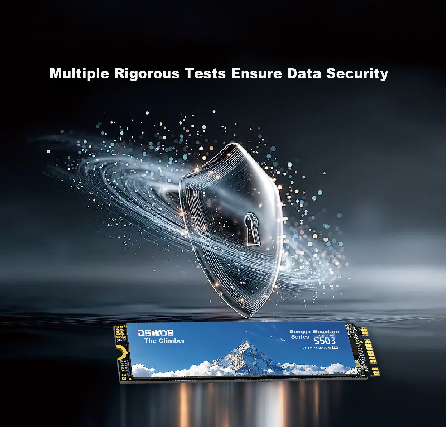DengGaoZhe 256GB SSD Solid State Drive M.2 SATA 2280 NGFF TLC Desktop Laptop Universal Read Speed up to 550MB/s Gongga Mountain S503 9