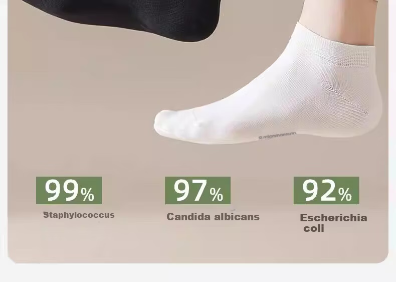 Mian Shisan Men's Short Socks Xinjiang Cotton Summer Thin Antibacterial Odor-Resistant Solid Color Low-Cut Breathable No-Show Socks 6 Pairs Pack 6
