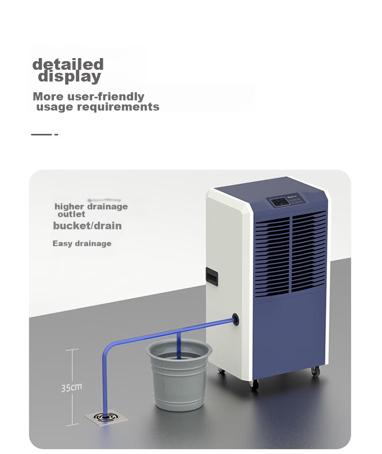 Deye Dehumidifier, Dehumidification Capacity 70 Liters/day Suitable for 200 Square Meters, High-Power Dehumidifier for Villas, Basements, Warehouses, Workshops DY-890C 15
