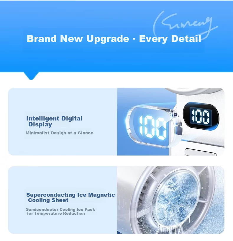 OYOCO Instant 16° Cooling Semiconductor Handheld Mini Portable Silent USB Rechargeable Outdoor Fan Long Battery Life 25