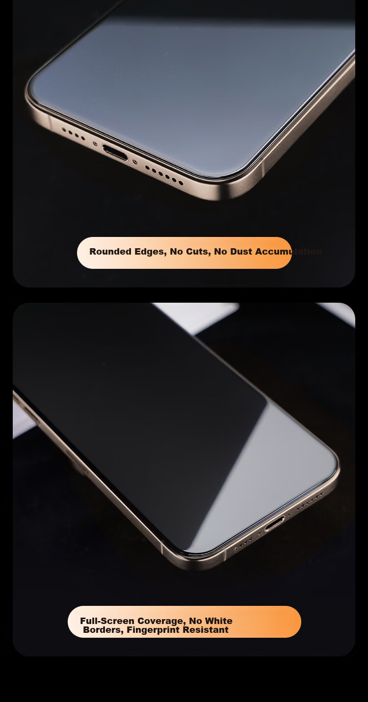 Iron Rabbit Tempered Glass Ultra-Thin Zero-Sense 3D Full-Screen Protector for iPhone 17/16 Pro, Anti-Drop, Dustproof, Anti-Fingerprint, 2-Pack 12