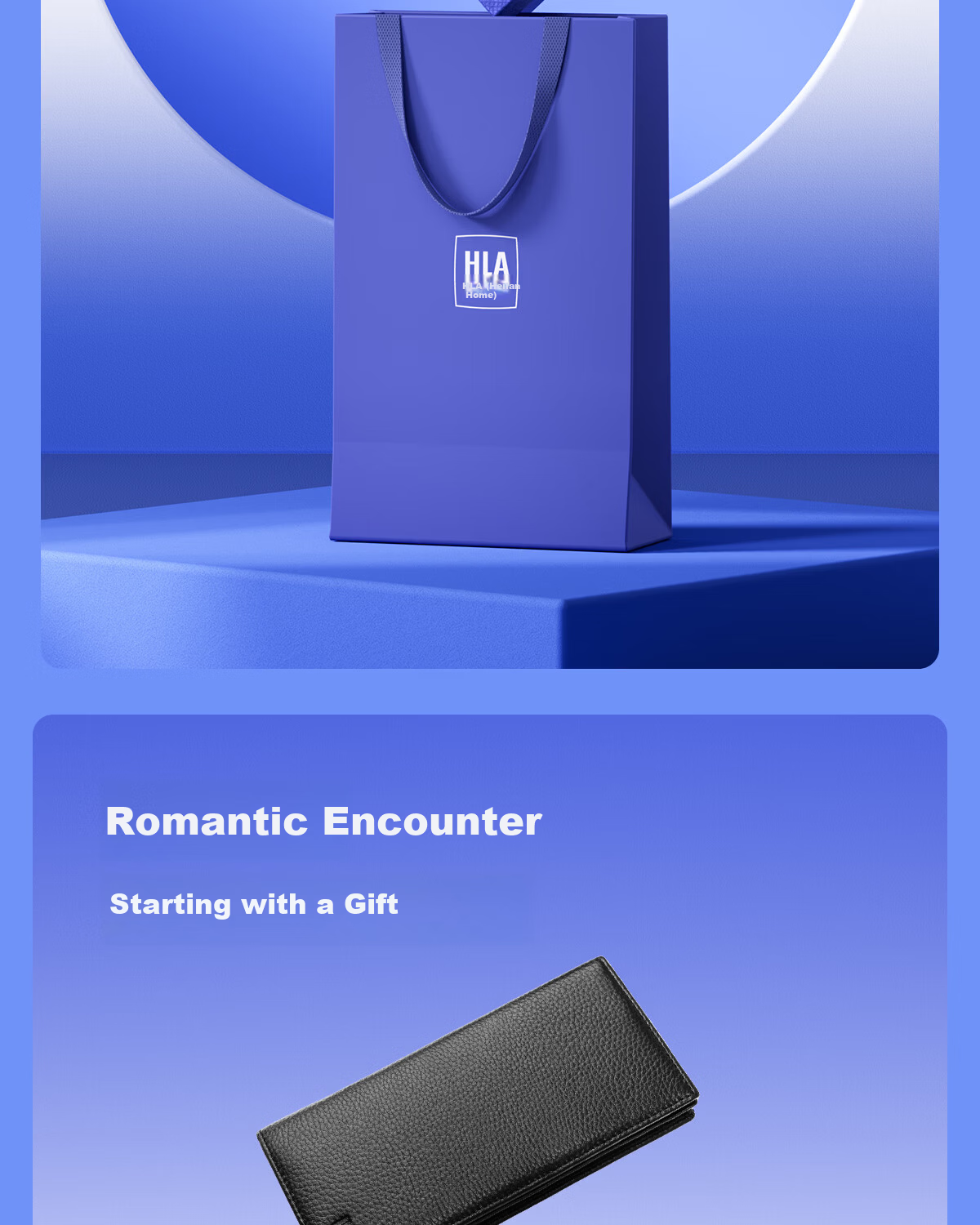 HLA Men's Long Wallet 2026 New Style Coin Purse Card Holder Birthday Gift for Boyfriend Husband 3