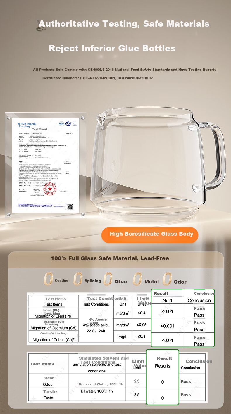 AUX Pure Glass Health Kettle Electric Tea Kettle Hot Water Kettle Constant Temperature Insulated Smart Baby-Safe BPA-Free Herbal Tea Kettle 1.7L ASH-17AZX-518F 1