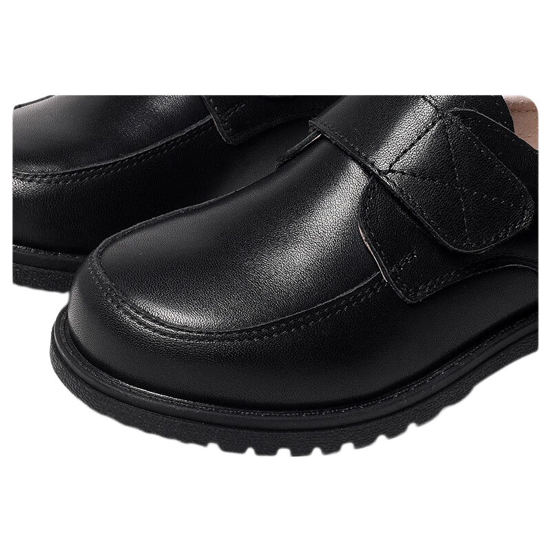 Aokang Boys' Leather Shoes, Black Soft-Soled Performance Shoes, Spring And Autumn New Style Children's British-Style Genuine Leather Performance Shoes for Older Childre