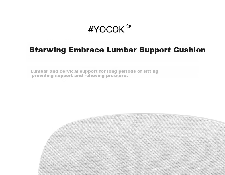 YOCOK Lumbar Support Cushion Pillow Office Chair Waist Pillow Car Seat Cushion Long Sitting Lumbar Support Blue Version 2