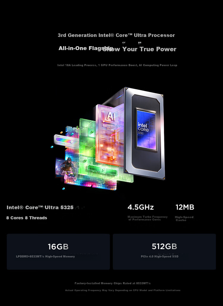 Lenovo YOGA Mini Desktop Computer AI (Core UX7 358H, 64GB RAM, 1TB SSD, Genuine Win11) 7