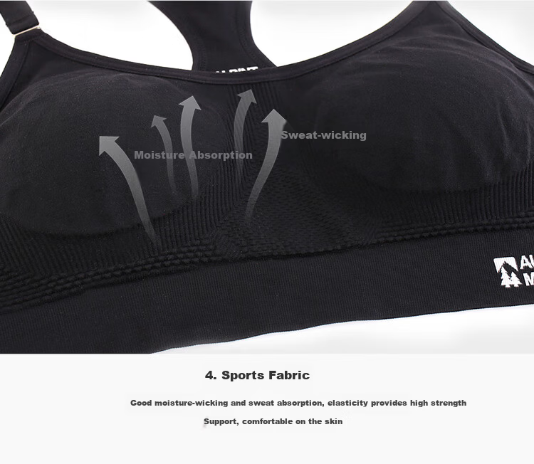 ALPINT MOUNTAIN Women's Summer Sports Bra Thin Shockproof Backless Yoga Fitness Dance Large Bust Vest 6
