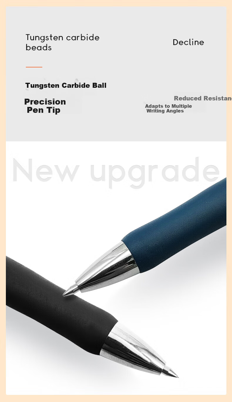 Kaoerde Brand Signature Pen 0.5mm Needle Tip Student Gel Pen Business Office Meeting Pen [8825] Black / 12pcs 5