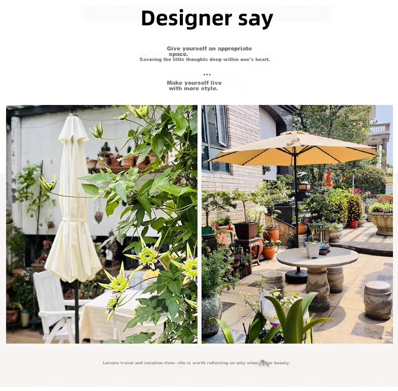 Qiu Chen Outdoor Sunshade Umbrella Camping Patio Market Outdoor Large Sun Umbrella Center Pole Umbrella Popular Garden Folding Shop Umbrella 2