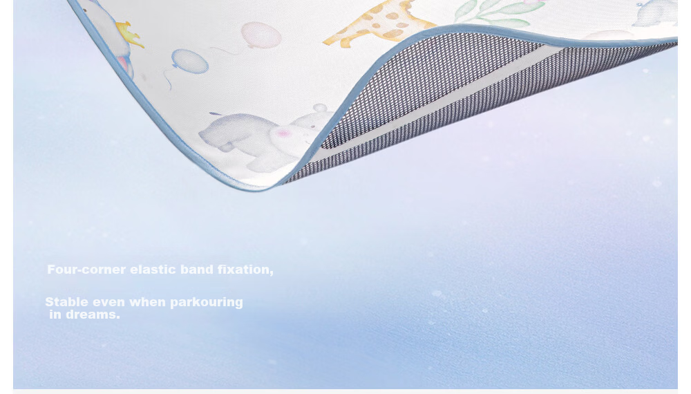 Beitais Baby Cooling Mat Breathable Ice Silk Mattress for Toddler Kindergarten Nap Bed Cloud Whale Fantasy 100*56cm 27