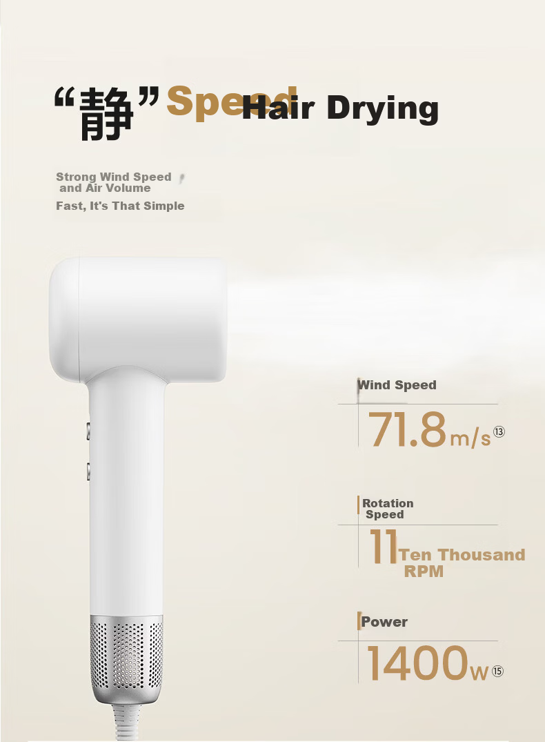 Panasonic High-Speed Hair Dryer Home Quiet Negative Ion Damage-Free Children's Low Noise Quick Drying Gift Box EH-NE8A 8