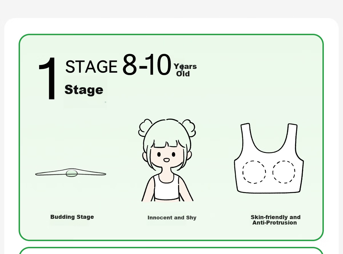 COCO SMART Girls' Underwear, Stage 1 Camisole Thin Vest Bra for 10-Year-Old Elementary School Girls in Development Period 20