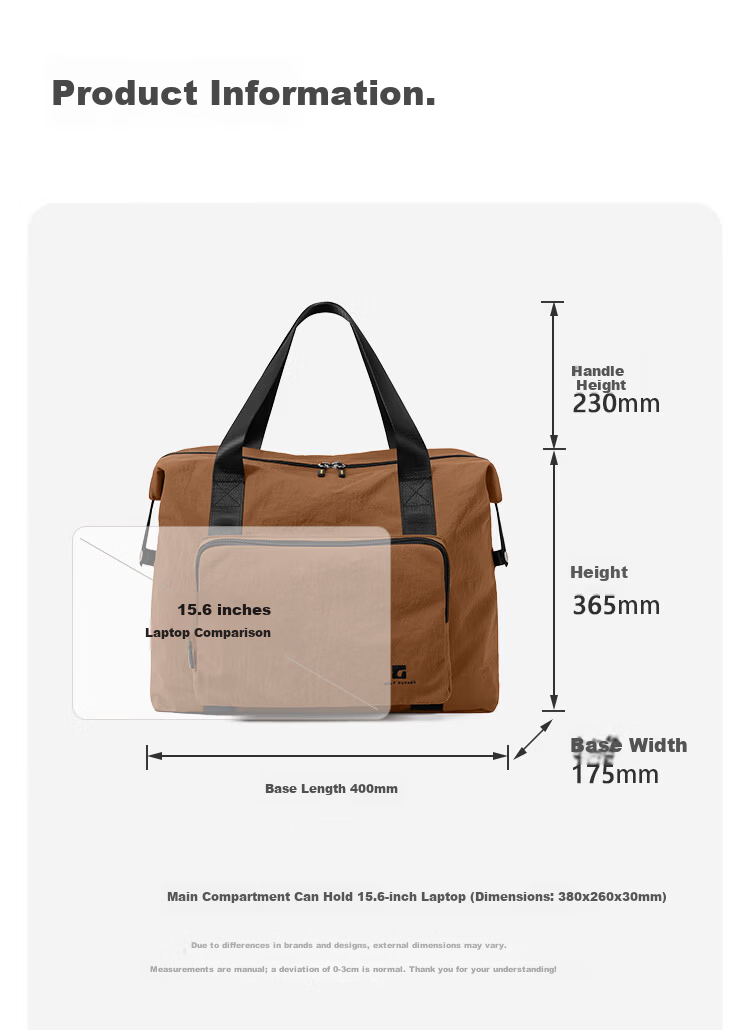 GOLF Lightweight Foldable Travel Bag Large Capacity Luggage Duffle Bag Unisex Outdoor Fitness Sports Bag Business Trip Travel Handbag 16