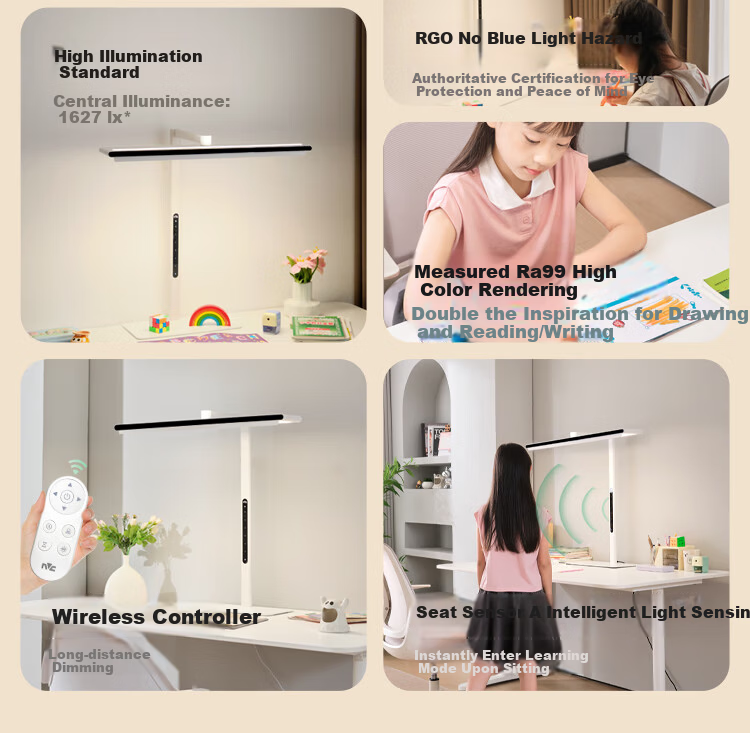 NVC Future Light Eye Protection Desk Lamp with Remote Control Full Spectrum Reading Table Lamp V5 4