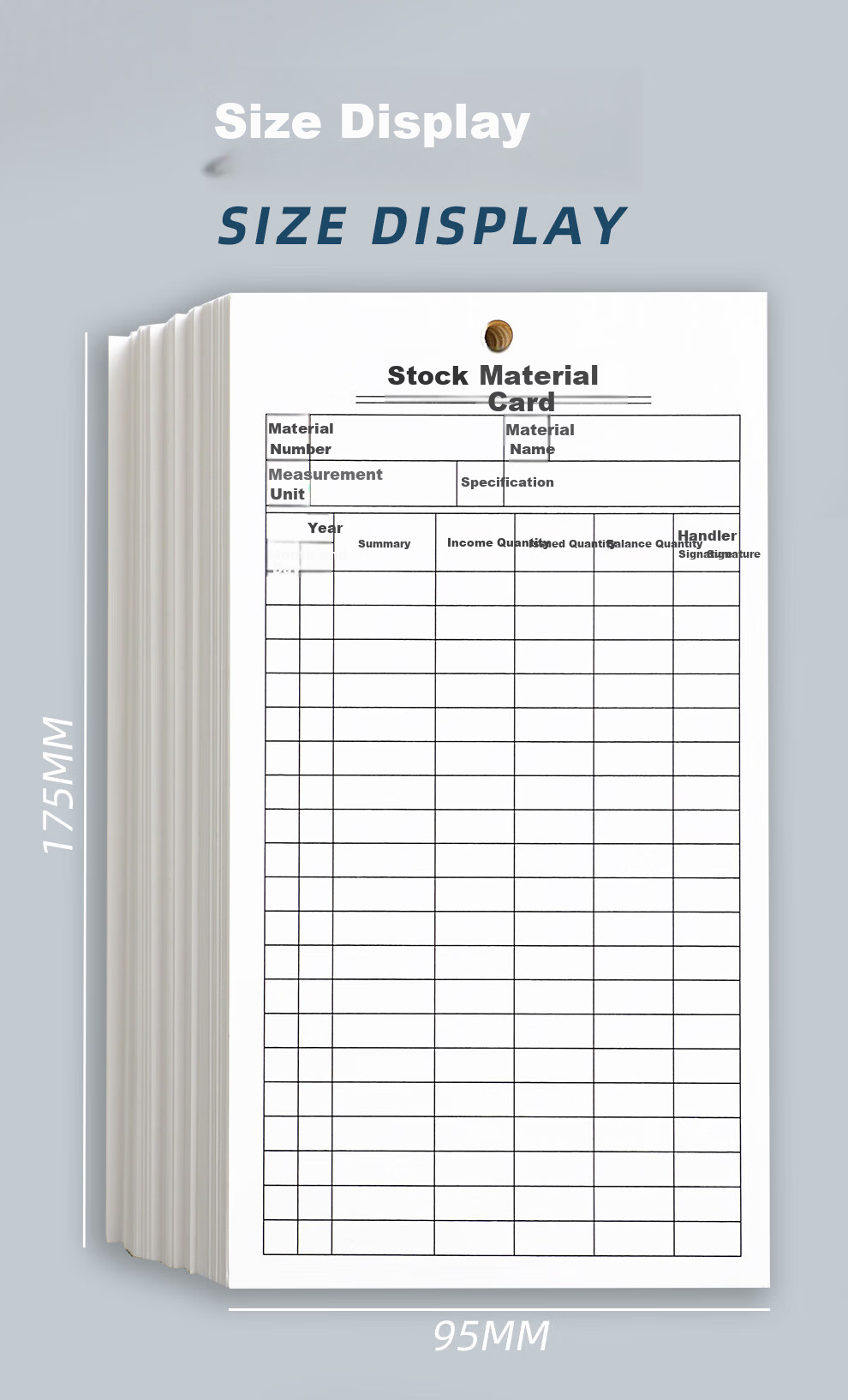 Langjie Double-Sided Printed Inventory Card Warehouse Stock Card Material Storage Card Warehouse Management Record Card In-Out Material Card Customizable 6