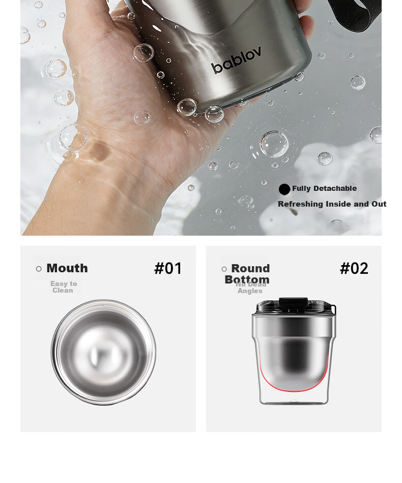 BABLOV Huaban Sen 316 Stainless Steel Insulated Coffee Mug Unisex Water Cup High-Quality Gift 230ml 16