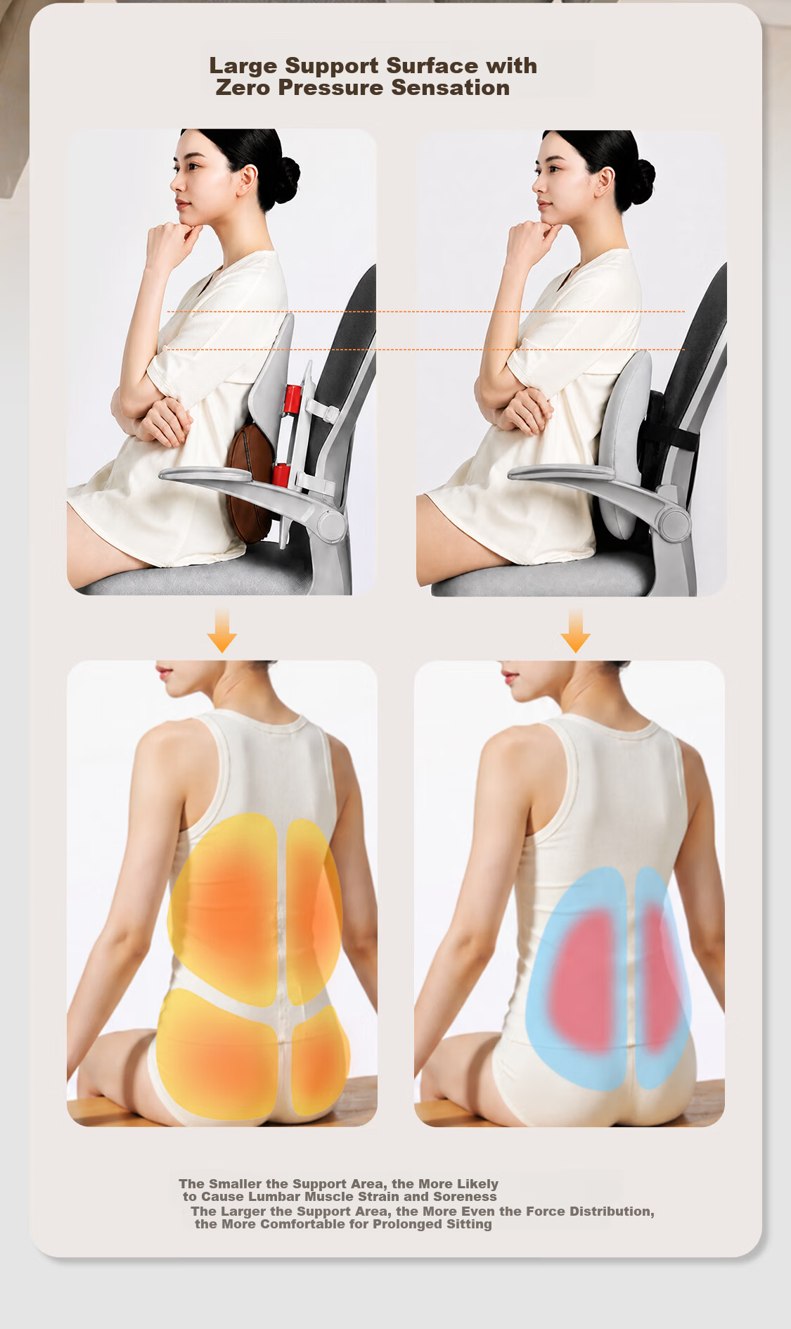 Bubble Waist Support Lumbar Cushion Ergonomic Backrest Car Office Seat Lumbar Pillow Long Sitting Relief Father's Day Gift 6
