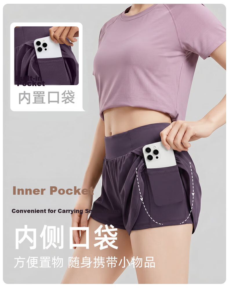 MULINSEN Women's Running Sports Set Yoga Wear Spring Summer Casual Fitness Pilates Short Sleeve Two-Piece Shorts Slim Fit 6
