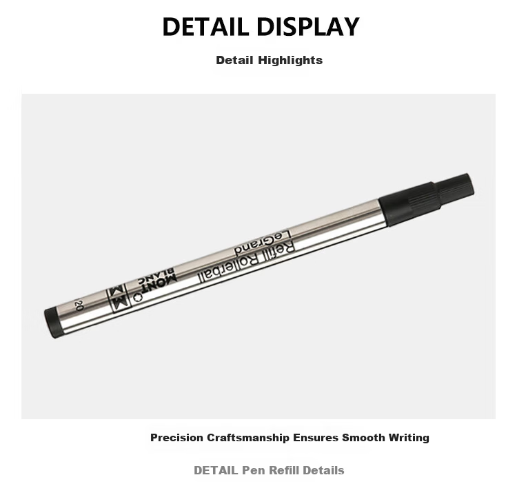 MONTBLANC Meisterstück 162 Signature Pen Black Ink Refill M Tip 2-Pack 128225 [Gift] 8