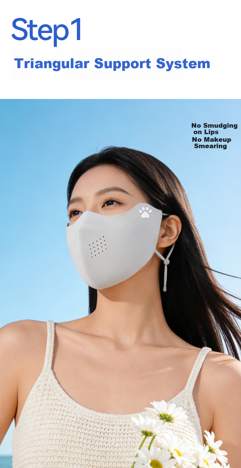 KELME Unisex Antibacterial Sun Protection Face Mask UV Protection Breathable 3D Outdoor Cycling Driving Mask 3