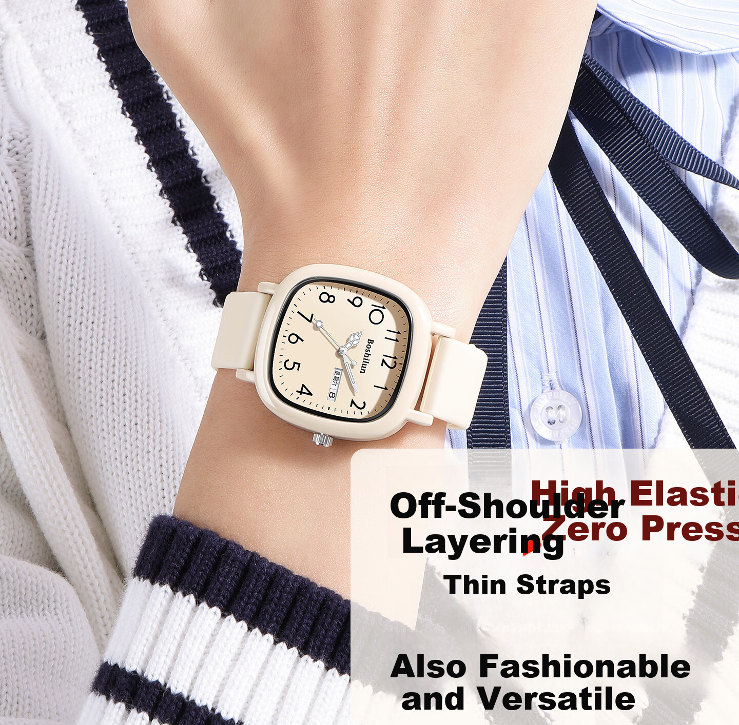 Bausch & Lomb Silent Quartz Exam Watch for Female Middle and High School Students, Time-Only, Gift for Girls 10