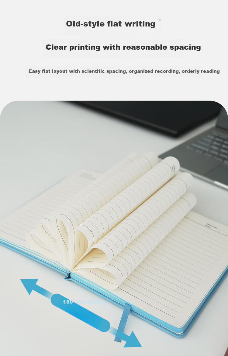 HERO A5 Business Notebook Thickened Hard Cover Soft Leather Simple High-End Gift Meeting Portable Office Stationery Lined Tearable Diary Journal Binder 4