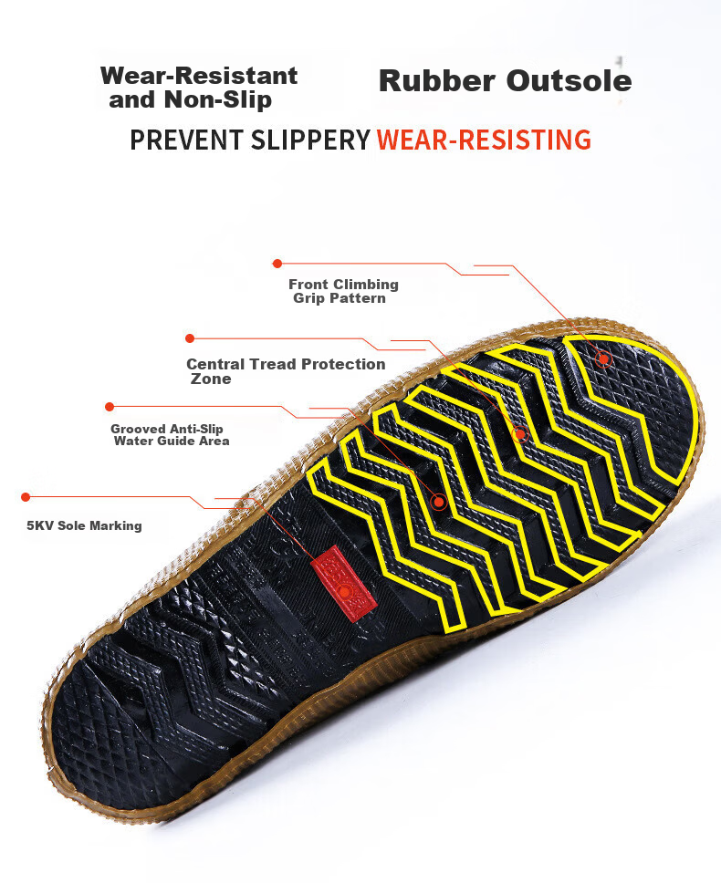 Lido According to Chen 5KV Electrical Insulation Shoes Labor Protection Canvas Breathable High-top Unisex High Voltage Yellow Rubber Work Shoes Customizable 3