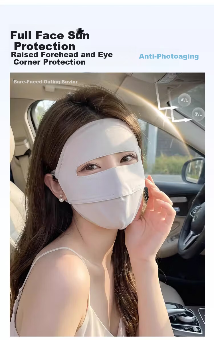 XUEXIMAN Ice Silk Sun Protection Face Mask for Women, Cool And Breathable Full Face Mask, UV Protection, Face-Shaping, Lightweight Face Cover 5