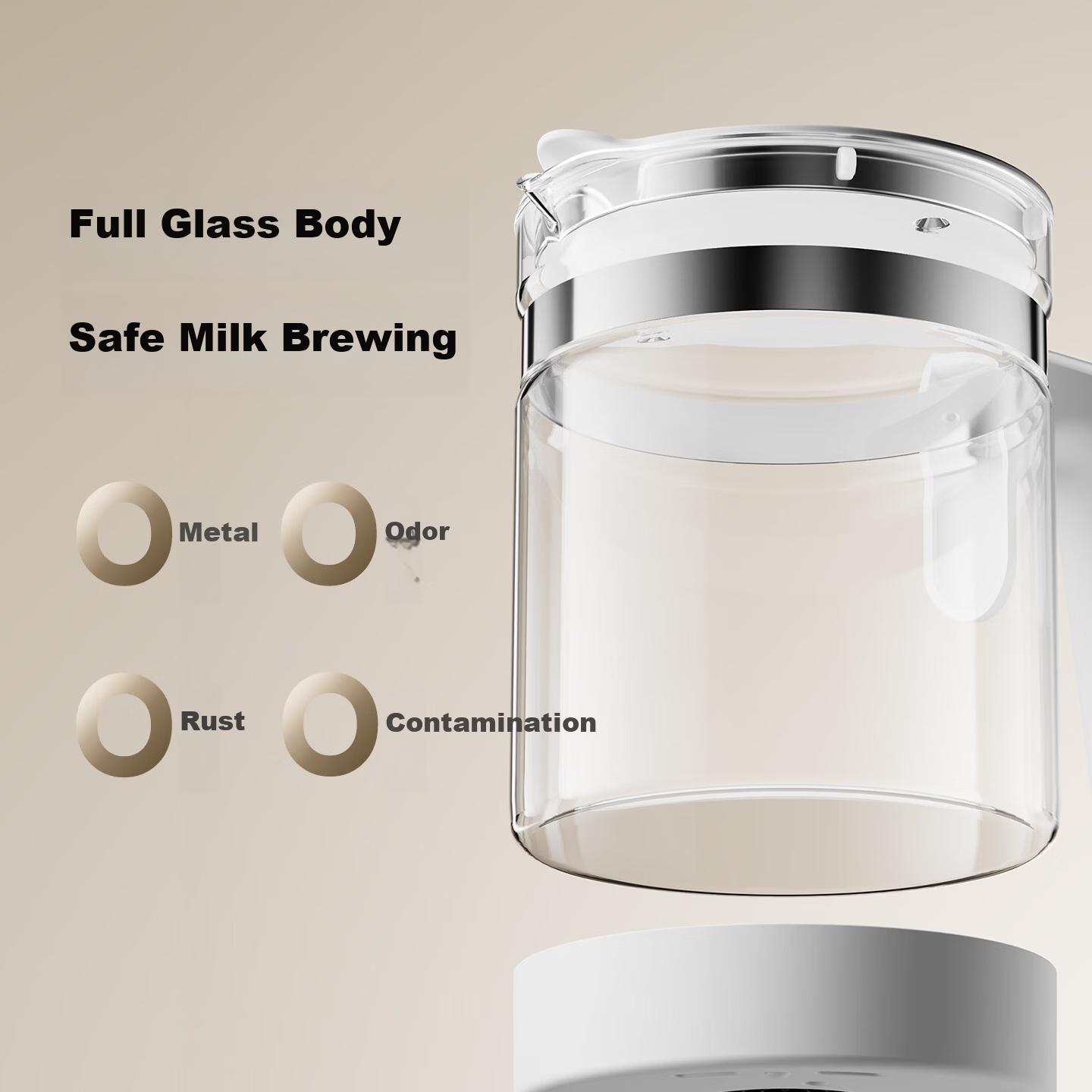 Pulidon Baby Milk Warmer and Mixer Fully Automatic Milk Preparation Station Glass Milk Mixer Thermostatic Kettle