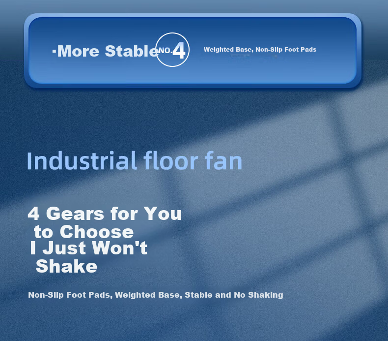 AUX Industrial Floor Fan 20-inch High Power Table Fan Commercial Home Use Pure Copper Motor 13