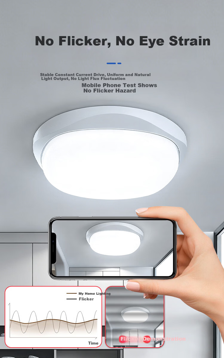 CARE LED Cold Storage Light Moisture-Proof Waterproof Insect-Resistant Ceiling Light Three-Proof Light Frost-Resistant Moisture-Proof Round 15W White Light 6500K 1 Piece 5
