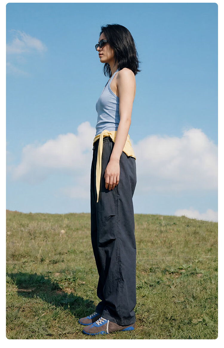 JD Original Casual Pants, Cargo Pants for Women, Loose Wide-Leg Trousers, Outdoor Hiking Climbing Pants, Parachute Pants, Black, L 19