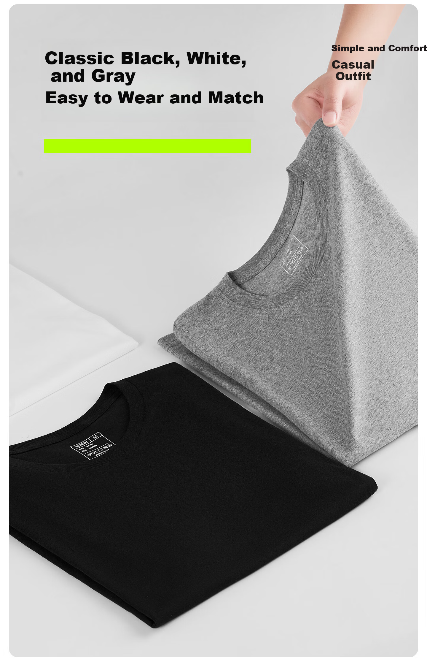 Youkeshu Men's Short Sleeve Summer Pure Cotton Slim Fit Tank Top All Cotton Sweatshirt Sports Fitness Sweat-Absorbing T-Shirt 10