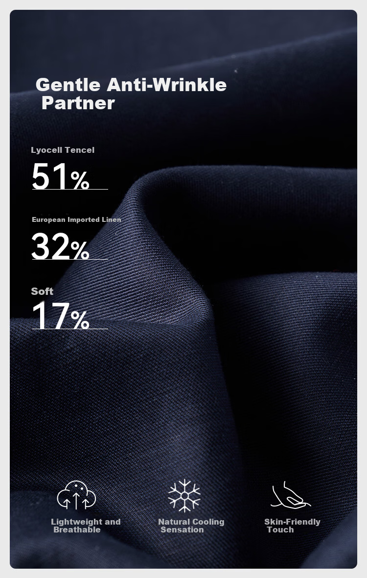 JD Jingzao Tencel Linen Wide-Leg Pants for Women Summer Thin Style Casual Straight Pants Navy Blue 2XL 8