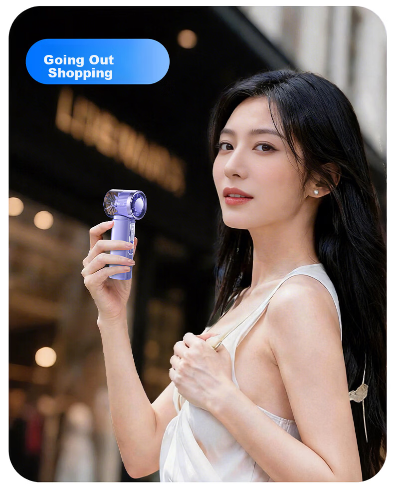 STEK【Hot Sale 1 Million+】Ultra Mini Handheld Small Fan Semiconductor Cooling Mini Portable Quiet USB Rechargeable Long Battery Life Office Dorm Outdoor Fan 14