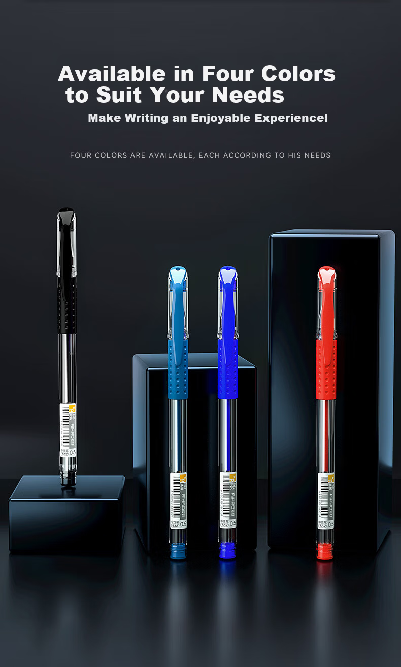AIHAO 0.5mm Gel Ink Pen Bullet Tip Business Office Water-Based Pen Meeting Student Exam Black Pen 832 2