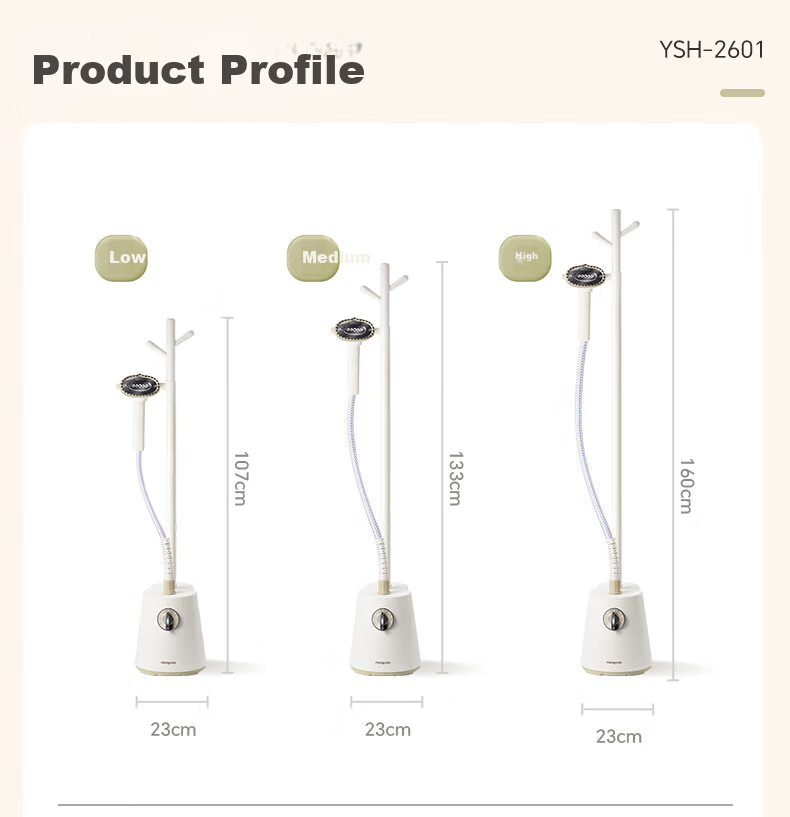 HONGXIN Garment Steamer with Coat Rack Design - Home Steam Vertical Ironing Machine, Sterilization and Mite Removal, Handheld Hanging Clothes Steamer 15