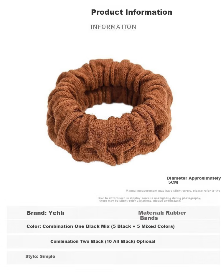 Yefili 10-Pack Thickened Scrunchie High Ponytail Bun Hair Ties Elastic Towel Hair Bands for Women Hair Accessories 4