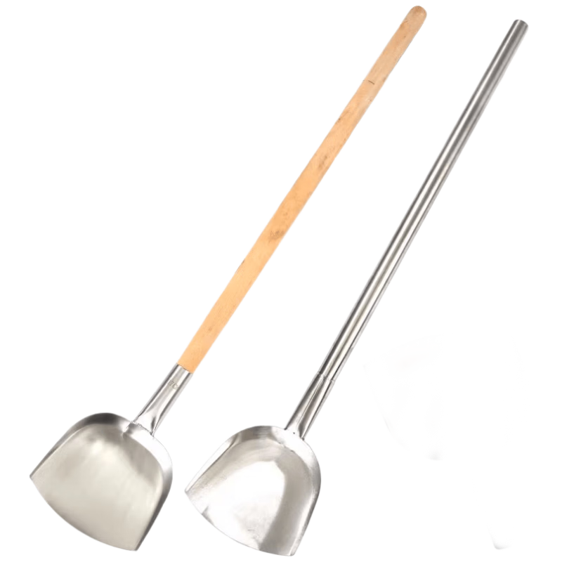 Danshi Zhiyuan Commercial Stainless Steel Round Spatula Head Chef Cooking Spatula Head 19cm (Jingcang)