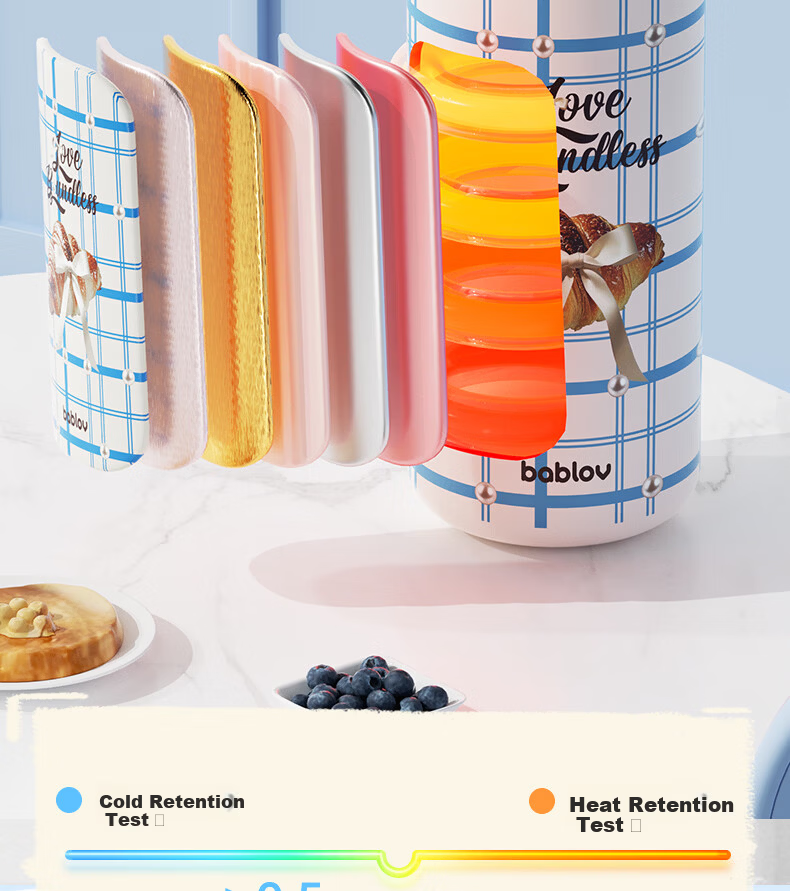BABLOV Huaban Sen Glass Liner Children's Insulated Cup Girls Coffee Cup Desktop Cup High-Value Straw Cup Water Cup Room Cup 11