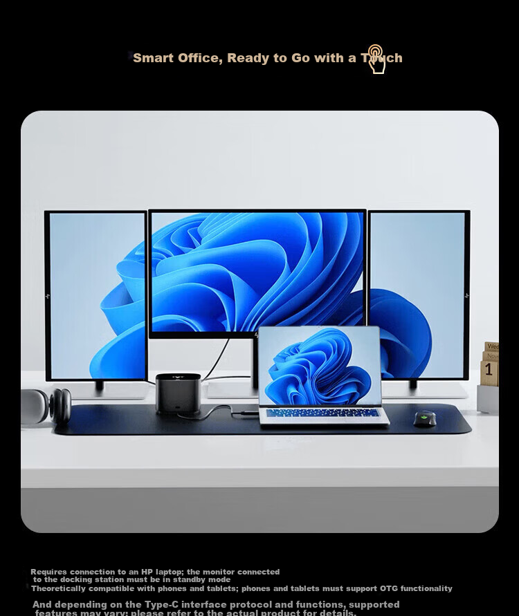 HP Thunderbolt 4 G6 Type-C Multiport Adapter Docking Station 4-Screen 4K Expansion 100W Thunderbolt 4 21