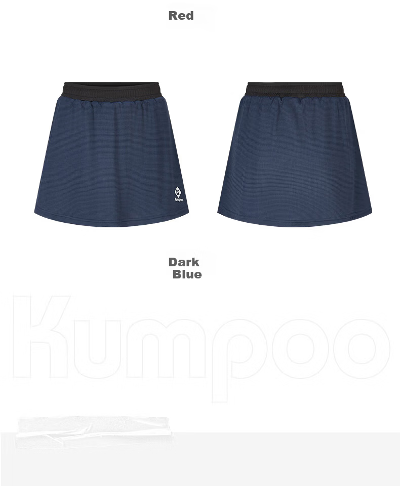 KUMPOO 26th Anniversary New Badminton Skirt Sweat-Absorbing Quick-Dry Breathable Skirt K261W-7549 Dark Blue S 13