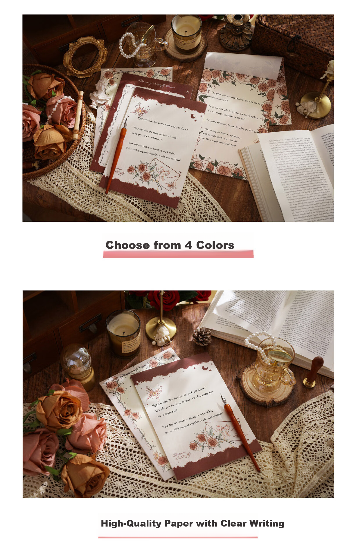 Qiyuan Romantic Rose Simple Daily Grid Notebook High-Value INS Student Memo Draft Book B5 Paper Pad - Romantic Rose Model A 30 Sheets 3