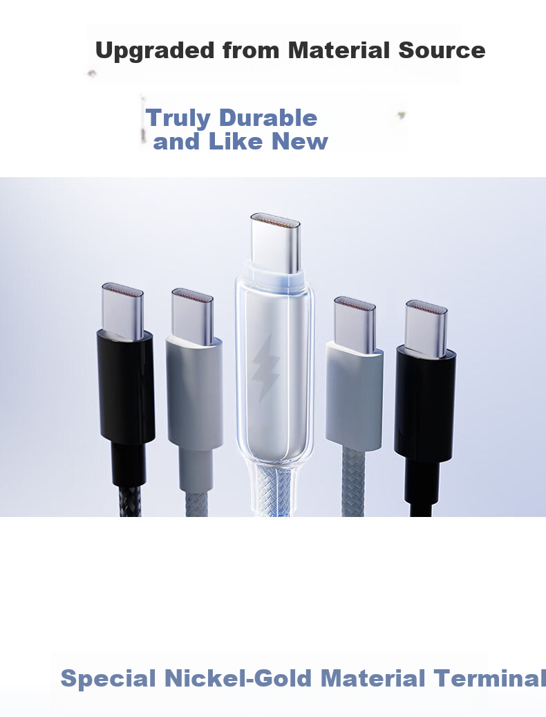 Aomake Type-C Fast Charging Data Cable for Apple 16/15, Car 6A Current CTOC Braided Fast Charge Compatible with Apple 17/iPad/Xiaomi Huawei Smartphones and Laptops 10