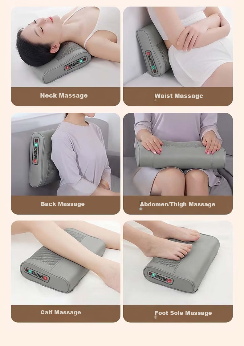 KONKA Waist Massager Shoulder Neck Back Lumbar Muscle Strain Female Cervical Lumbar Cushion Kneading Office Waist Support Practical Birthday Dragon Boat Festival Father's Day Gift for Men and Women Da 17