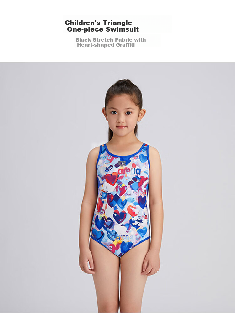 Arena Girls' Professional Training Sleeveless One-Piece Triangle Swimsuit for Youth 3